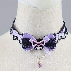 Sanrio Kuromi Black and Purple Choker Necklace